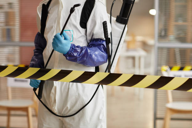 Professional Sewage Cleanup technician working in Huntington, AR